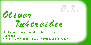 oliver kuhtreiber business card
